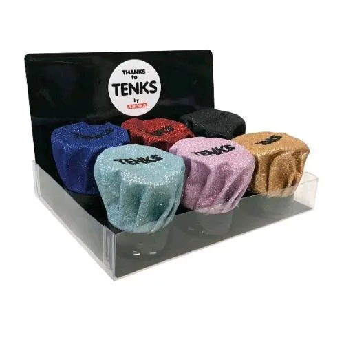 ARDA Tenks Glitter Espositore Temperamatite 3 Fori con Sacchetto Raccoglitore Colori Assortiti Conf 6 Pz.