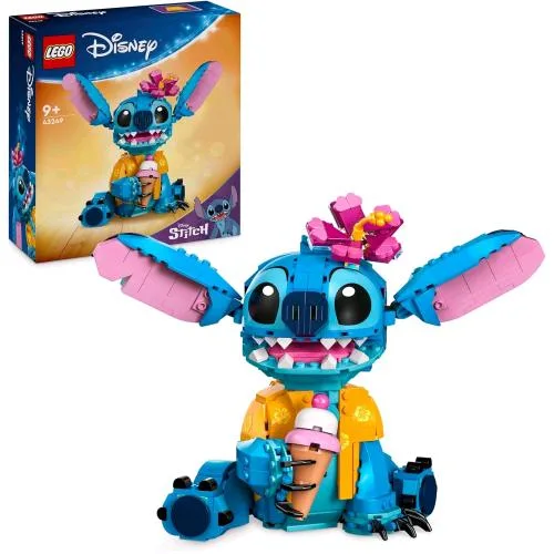 LEGO Disney Stitch Personaggio da Costruire con Parti Mobili Camicia e Cono Gelato