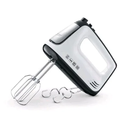 Severin HM3830 Sbattitore Elettrico 300W 5 Velocita' con 2 Fruste e 2 Ganci per la Pasta Bianco