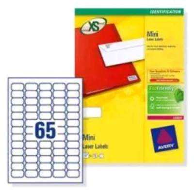 Avery Conf 1625 Etichette Adesive Mini 38,1X21,2 mm Bianco Opaco