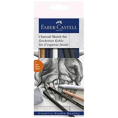 Faber Castell Goldfaber Charcoal Sketch Set Conf. 7 Pz.