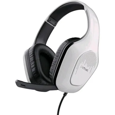 Trust GXT 415PS Zirox Cuffie Gaming con Microfono Over-Ear PS5 Driver 50mm Jack 3.5mm Archetto Regolabile Multipiattaforma Bianco
