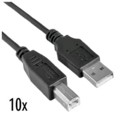Nilox NX090301134 Cavo da USB-A 2.0 A USB-B 1.8m M/M Nero CONF.10PZ