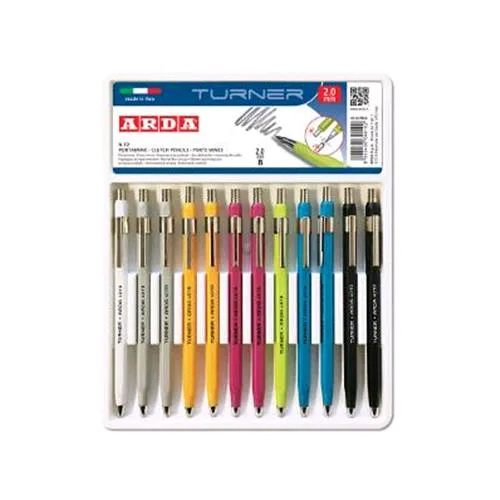 ARDA Turner Portamine 2 mm Col. Assortiti Conf 12 Pz.
