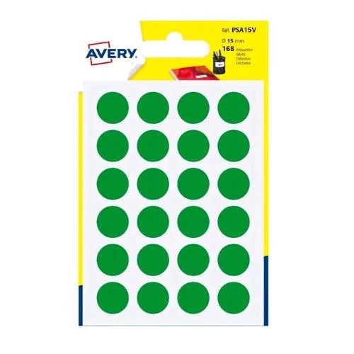 Avery Conf 168 Etichette Adesive Rotonde Diametro 15 mm Verde Opaco
