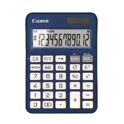 Canon KS-125KB-BL Calcolatrice da Tavolo 12 Cifre Alimentazione Solare/Batteria Blu
