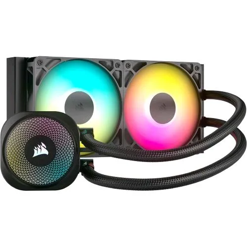 Corsair Nautilus 240 RS ARGB Liquid CPU Cooler 240mm 2 Ventole RS120 ARGB Intel Lga 1851/1700, AMD AM5/AM4 Nero