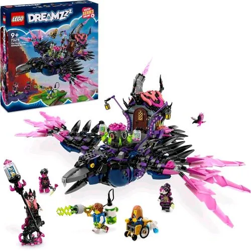 LEGO Dreamzzz il Corvo di Mezzanotte Mai-Strega Trasformabile in Casa o Ragno con 6 Personaggi