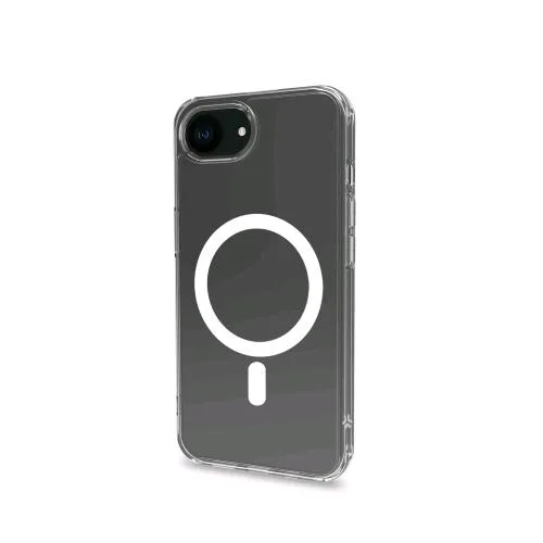 Celly Apple iPHONE 16E Custodia in Tpu Trasparente con Magneti Incorporati per Ricarica Wireless