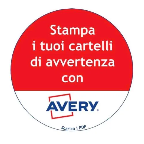 Avery Conf 20 Etichette Adesive in Poliestere Cartelli Segnaletica 21X29,7 cm Bianco
