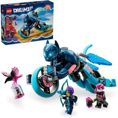 LEGO Dreamzzz la Moto Gatto di Zoey Veicolo da Costruire in 2 Modi con 2 Minifigure