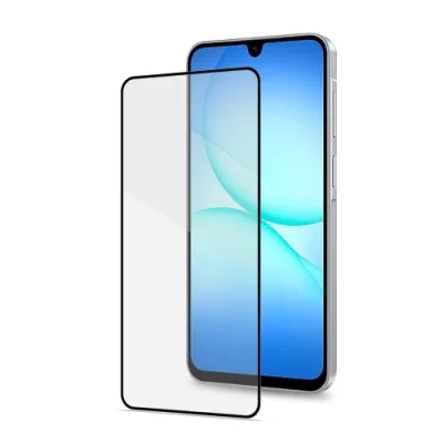 Celly Samsung Galaxy A18 5G/ A18 4G/ A17 5G/ A17 4G/ A16 5G/ A16 4G Proteggi Schermo in Vetro Temperato 9H Trasparente con Bordo Colorato Nero