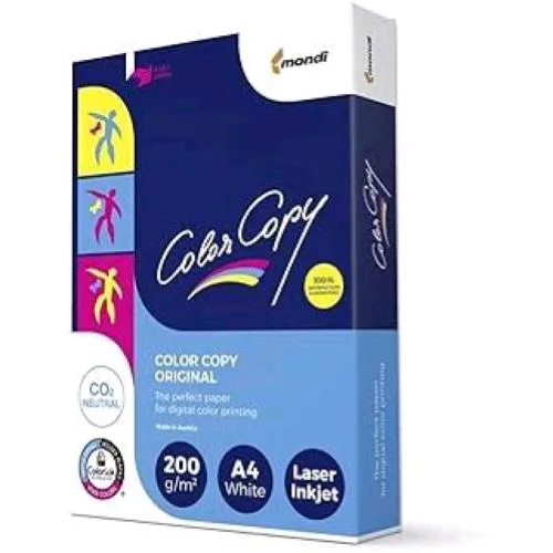 Mondi Color Copy Risma da 250 Fogli 200 g 21 x 29.7 cm A4 Bianco
