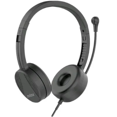 Nilox NXAUSB01 Cuffie con Microfono Cablate USB Chiamate/Musica Nero