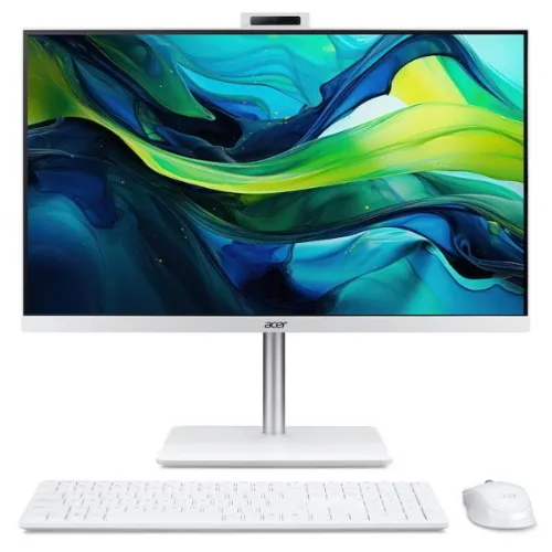 ACER Veriton VZ2417G All in One 27" i7-1355U RAM 16GB-SSD 512GB NVMe-Intel Iris Xe Graphics-Wi-Fi 6 + Gigabit LAN-Web Cam-Tastiera e Mouse Wireless-Win 11 Prof Bianco (DQ.R4TET.005)