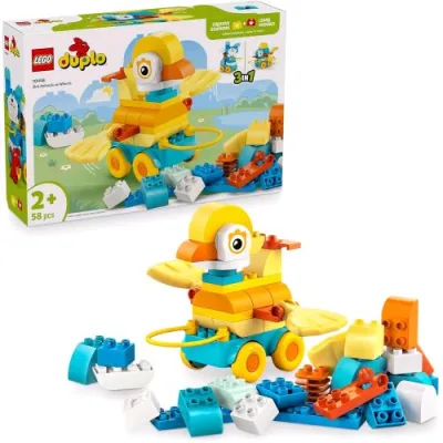 LEGO Duplo Animali su Ruote 3 in 1 Anatra Pesce o Cane