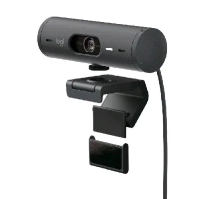 Logitech Brio 505 Webcam Full HD 4 MP Correzione Automatica Dell'illuminazione Inquadratura Automatica 2 Microfoni con Riduzione del Rumore Msft Teams Google Meet Zoom Graphite