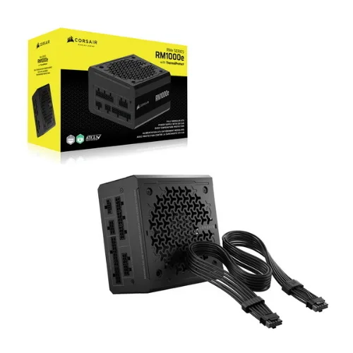 Corsair RM1000E Alimentatore 1.000 W Modulare 80+ Platinum PFC Attivo Pcie 5.1 ATX 3.1 Cavo Thermalprotect Nero