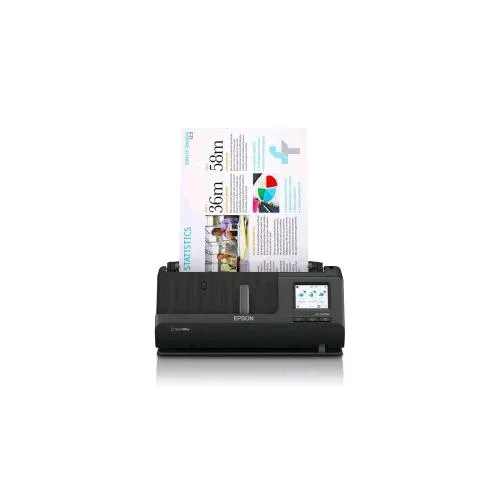 Epson Es-C380W Scanner Alimentatore 600X600 DPI A4 Readyscan LED Adf 20 Fogli 30 PPM Scansione Fronte Retro USB 2.0 LAN Wireless Wi-Fi Direct Nero