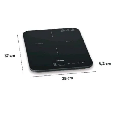 Severin KP1032 Piastra Cottura a Induzione 1 Zona Piano in Vetroceramica 10 Livelli di Potenza Nero