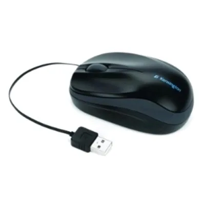 Kensington CI25M Mini Mouse Ottico USB con Cavo Riavvolgibile