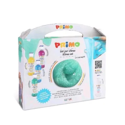 Primo Kit Colla Slime 4 Colle Colorate 1 Attivatore Colori Assortiti