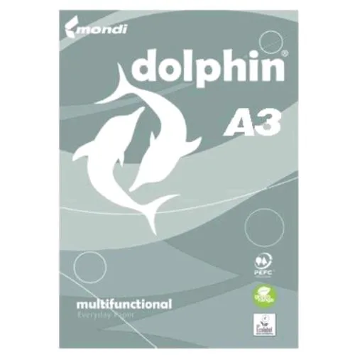 Mondi Dolphin Risma da 500 Fogli 80 g 29.7 X42 cm A3 Bianco Conf 5 Pz.