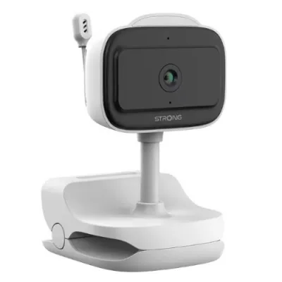 Strong Dovy Babycam Telecamera IP a Batterie Monitoraggio Bambini 2K 3MPX Visione Notturna Luce Notturna Multicolore 14 Ninne Nanne Rilassanti Bianc