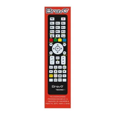 Bravo Techno 1 Telecomando Programmabile a 1 Banco di Memoria per TV / VCR / DVD Player / DTT