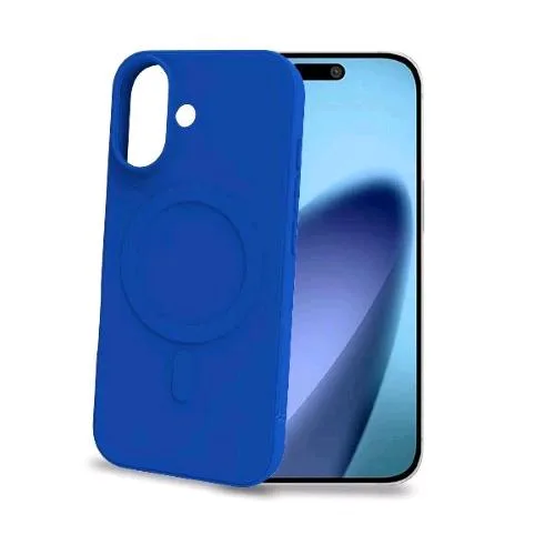 Celly Apple iPHONE 17 Cover in Morbido Tpu Magsafe Compatibile con Ricarica Wireless Magnetica Blu
