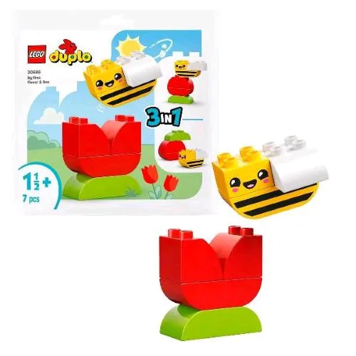 LEGO Duplo il Mio Primo Fiore e Ape Set da Costruzione in 3 Modi Diversi