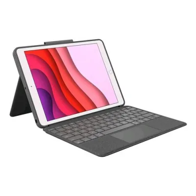Logitech Combo Touch Custodia Tastiera con Trackpad Apple Smart Connector per Apple iPAD 10.2" (7^ Generazione) iPAD Air 10.5" iPAD Pro 10.5" Layout Italiano Grafite
