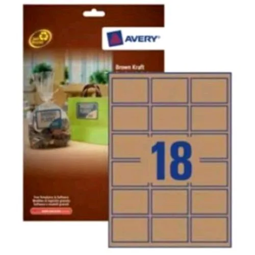 Avery Conf 360 Etichette Adesive 62X42 mm Marrone Opaco
