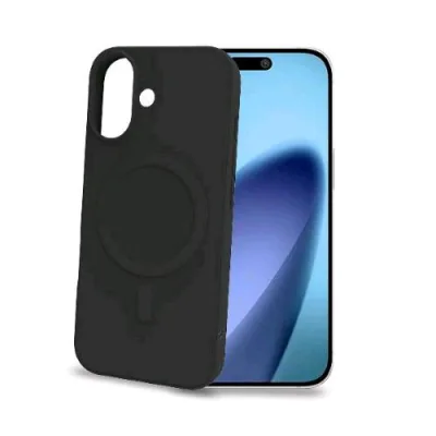 Celly Apple iPHONE 17 Cover in Morbido Tpu Magsafe Compatibile con Ricarica Wireless Magnetica Nero