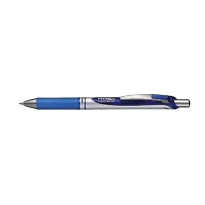 Pentel Energel XM Penna Roller a Scatto Inchiostro Gel Blu Punta Conica 0.70 mm Conf 12 Pz.
