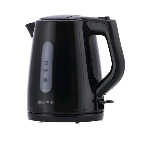 Severin WK3410 Bollitore Elettrico 2200W 1 l in Plastica con Filtro Anticalcare Nero