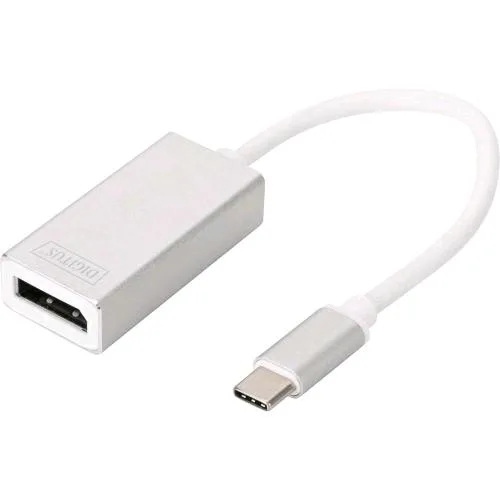 Digitus da-70844 Adattatore Video da USB-C 3.2GEN 1 Maschio a Displayport 4K Femmina Bianco
