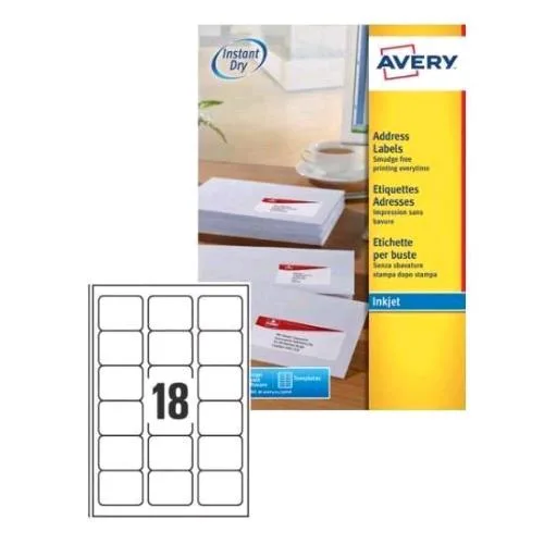 Avery Conf 450 Etichette Adesive 63,5X46,6 mm Bianco Opaco