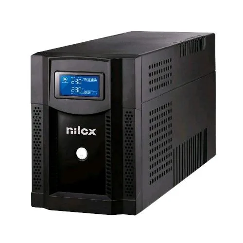Nilox NXGCLISW3K2X9V2 UPS Premium Line Interactive Sinewave LCD 3000VA 2.100W 4 Prese UPS Line Interactive Ad Onda Sinusoidale Perfetta Protegge Piccole Reti Workstation Computer e Periferiche da Blackout Nero