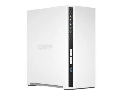 QNAP TS-233 NAS Chassis Tower Arm 4C 2.0GHz RAM 2GB-2 Bay HDD/SSD 2.5"/3.5"-1XRJ-45 White