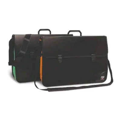 ARDA Valigetta in Plastica con Soffietto e Inserto Porta Riga 370X520X35 mm Nero