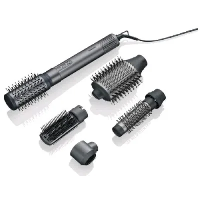 Severin WL0683 Spazzola Elettrica Ad Aria Calda 5 in 1 1500W 3 Temperature 3 Velocita' Tecnologia Ionica Spazzole Rotonde 33/50 mm Grigio