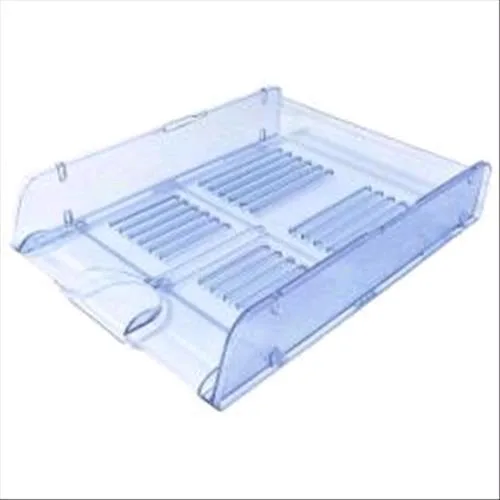 ARDA Vaschetta Portacorrispondenza Fondo Forato in PS MM 60X260X340 A4 Colore Azzurro Trasparente