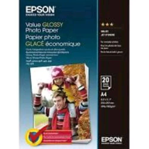 Epson Glossy Photo Paper Carta Fotografica Lucida 210X297 mm A4 183g 20 Fogli Bianco