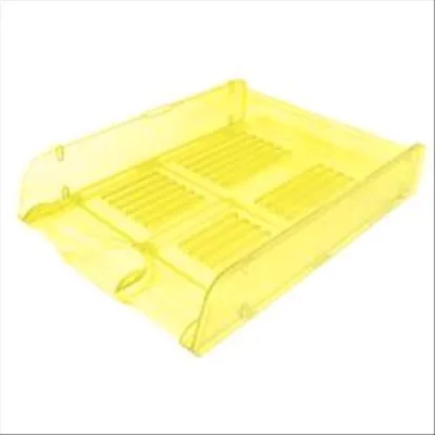 ARDA Vaschetta Portacorrispondenza Fondo Forato in PS MM 60X260X340 A4 Colore Giallo Trasparente