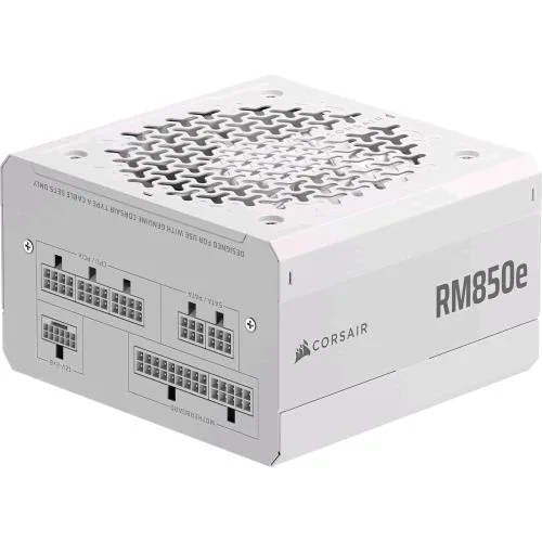 Corsair RM850E 2025 Alimentatore 850W Cybenetics Gold Completamente Modulare a Basso Rumore Pcie 5.1 ATX 3.1 Bianco