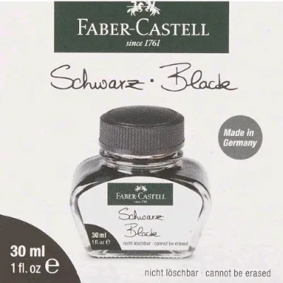 Faber Castell Inchiostro in Boccetta da 30 ml Nero