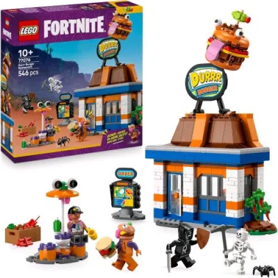 LEGO Fortnite Ristorante di Durrr Burger Gioco Creativo con 4 Minifigure