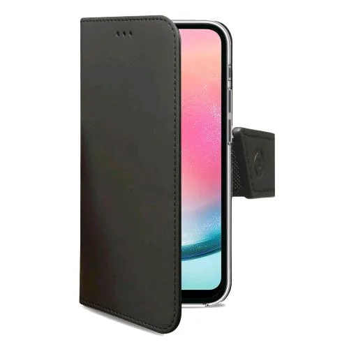 Celly Samsung Galaxy A24 4G Wally Case Custodia a Portafoglio in Similpelle Black