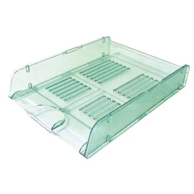 ARDA Vaschetta Portacorrispondenza Fondo Forato in PS MM 60X260X340 A4 Colore Verde Trasparente